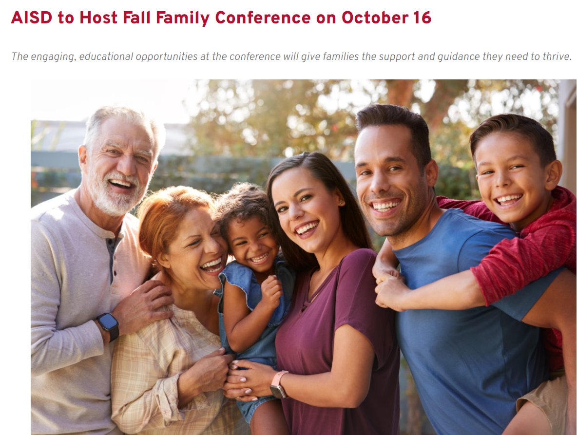 mlescalante1's tweet photo. AISD to Host Fall Family Conference on October 16 https://t.co/nzqqWFLxC0 Aldine ofrecerá una Conferencia para las Familias este 16 de octubre. https://t.co/cKgTP54Ktq