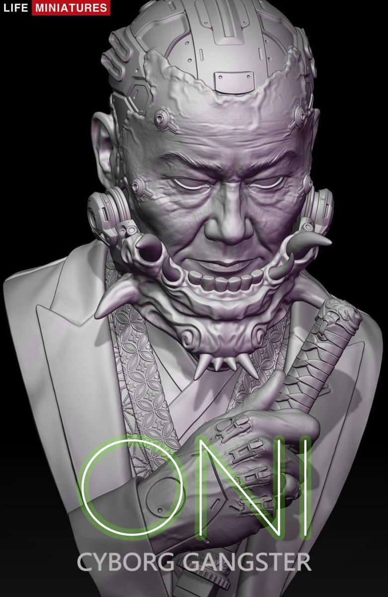 life_miniatures's tweet photo. ライフミニチュアの二番目新製品を紹介します。 タイトルは 'ONI - CYBORG GANGSTER’です。　1/10スケール, 
部品数は 9個です。⭐️  ウェブサイトに訪問してもっと多くの写真を楽しんでくださいね。予約販売が今日から始まりました。 https://t.co/SEUeSvo2Qz https://t.co/VX3HcP8GwN