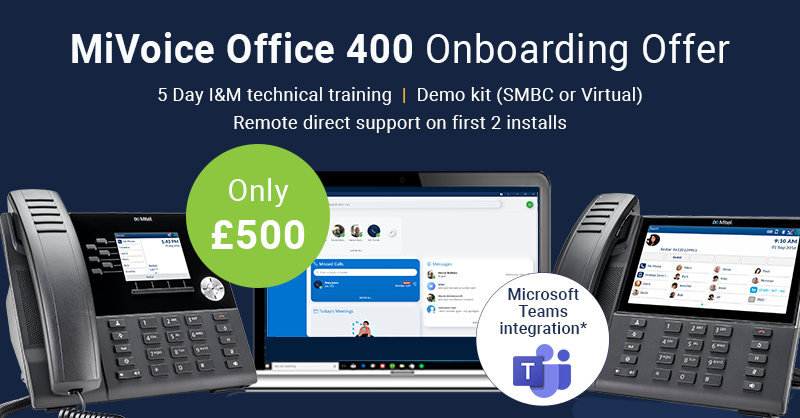 team_trust's tweet photo. Reason’s to get on board with the MiVoice Office 400

This fantastic on-boarding offer includes:
- 5 Day I&amp;M technical training
- Demo kit (SMBC or Virtual)
- Remote direct support on the first 2 installs

For more reasons and further details click here: https://t.co/UJWaPs6xJD https://t.co/lqox1zBMfW