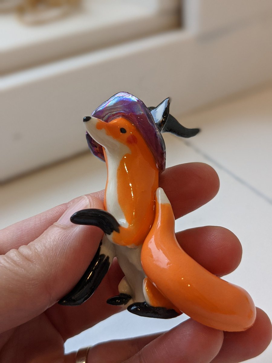 Wizard Fox, porcelain, gold and pearl.