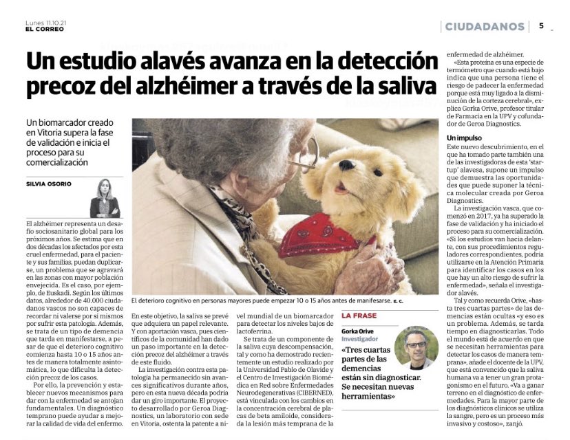 gorka_orive's tweet photo. Avanzando en el diagnóstico del Alzheimer a través de la saliva. https://t.co/PI8Lhtc0zP