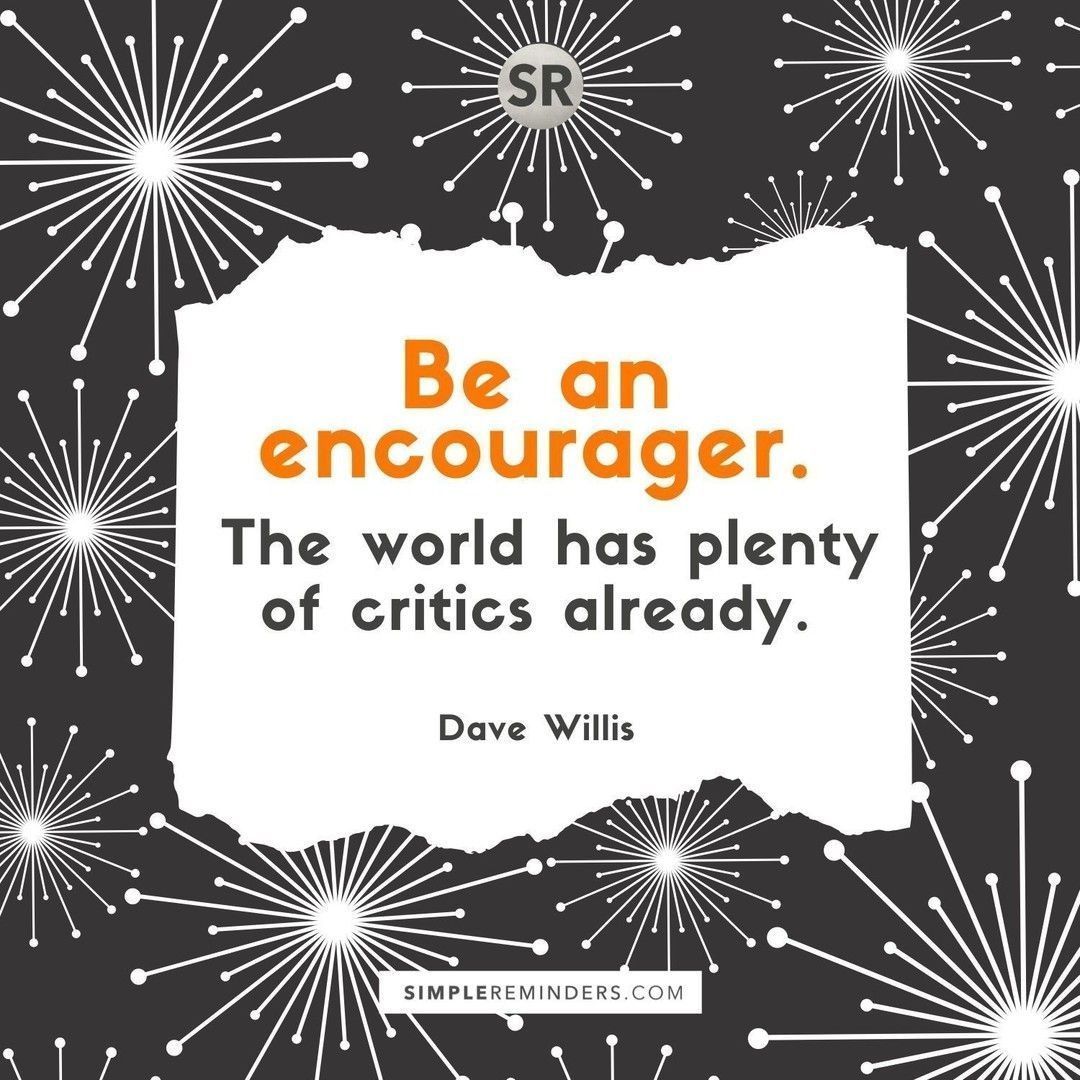 McGill Media (@gomcgillmedia) on Twitter photo Be an encourager. The world has plenty of critics already. — Dave Willis
<a href="/SimpleReminders/">Simple Reminders</a> <a href="/BryantMcGill/">Bryant McGill</a> <a href="/JenniMcGill_/">Jenni Young McGill</a>
#simplereminders #quotes #quoteoftheday #life #positivewords #positivethinking #inspirationalquote #motivationalquotes #lifelessons #encourage #cheeron Be an encourager. The world has plenty of critics already. — Dave Willis
<a href="/SimpleReminders/">Simple Reminders</a> <a href="/BryantMcGill/">Bryant McGill</a> <a href="/JenniMcGill_/">Jenni Young McGill</a>
#simplereminders #quotes #quoteoftheday #life #positivewords #positivethinking #inspirationalquote #motivationalquotes #lifelessons #encourage #cheeron