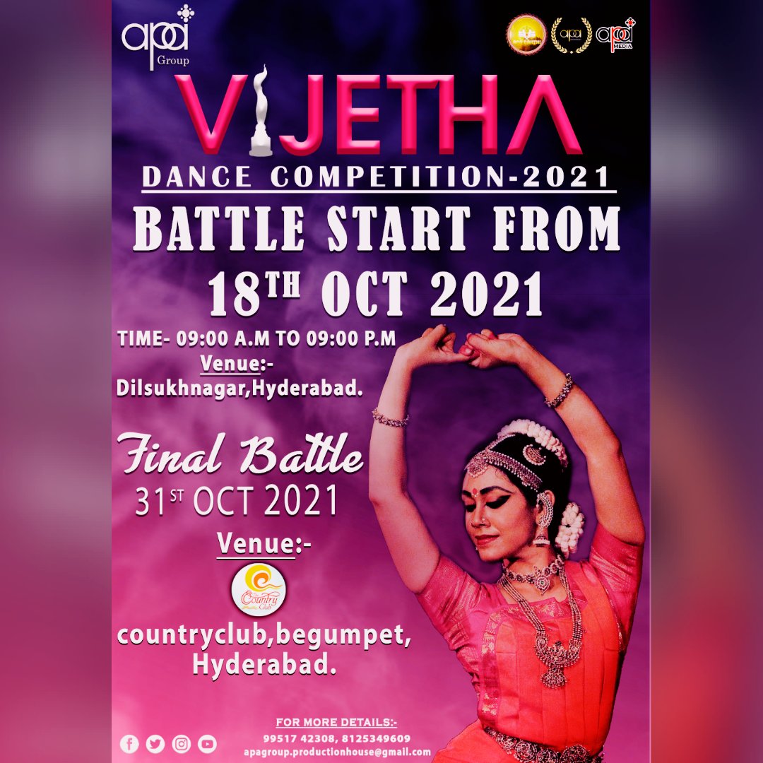 apafilminstitute
VIJETHA -Dance competition 2021
Poster Opening💃🕺
#dancer #dancelovers #danceliveshow #danceinstitute #liveshow #deejodi