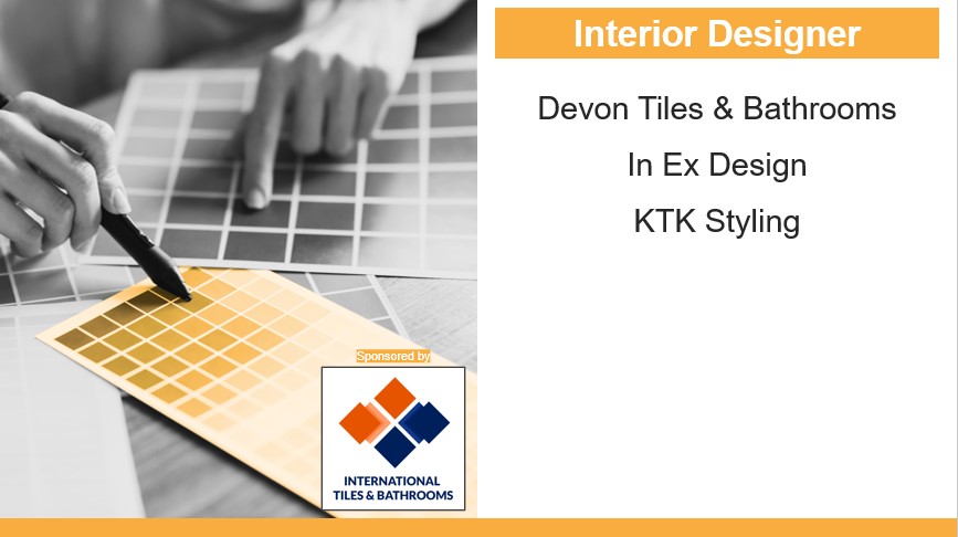 Our Interior Designer Finalists are: <a href="/DevonTiles/">Devon Tiles</a>, <a href="/DesignsbyInEx/">In Ex Design</a> and <a href="/ktk_styling/">KTK Styling</a>. 

Congratulations to you all! #ExeterPropertyAwards 

Sponsored by: International Tiles &amp; Bathrooms