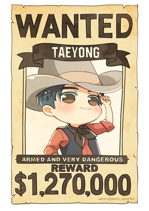  WANTED #TAEYONG #MARK #JOHNNY #FIND_THE_BEST_COWBOY #NCT127 #Sticker #NCTFanart 