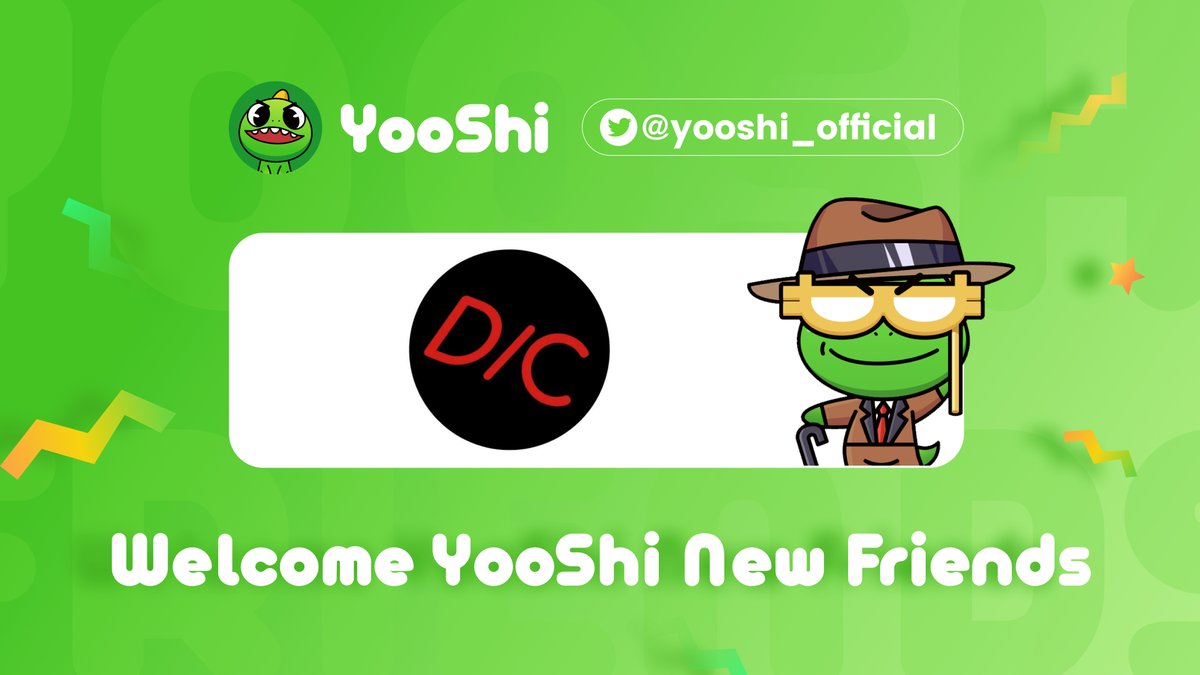 📸Dear #YooShifamily, we are excited to welcome our new friend <a href="/dens_club/">Đecentralized Člub ©</a>. Đecentralized Člub based in the South Asia is the influential #crypto community with 59,000 active followers. We will join hands to expand the awareness of #YOOSHI and explore #GameFi and #NFT world.