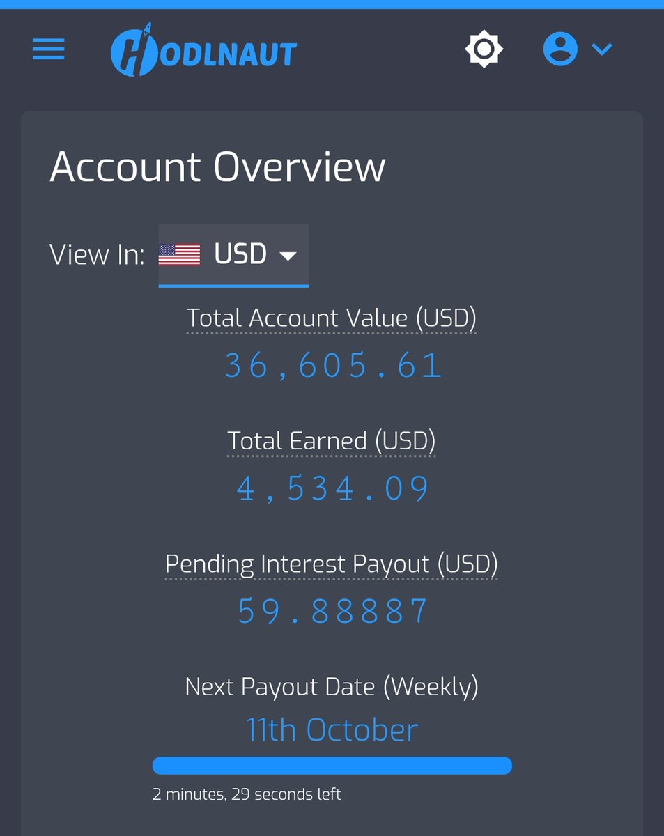 Been a while since I've posted my Monday payday tweet! Many people who have signed up get stuck in procrastination without funding their accounts.

Me? I make time work for me 👏

Wise man said, compound interest is the “eighth wonder of the world" 😍