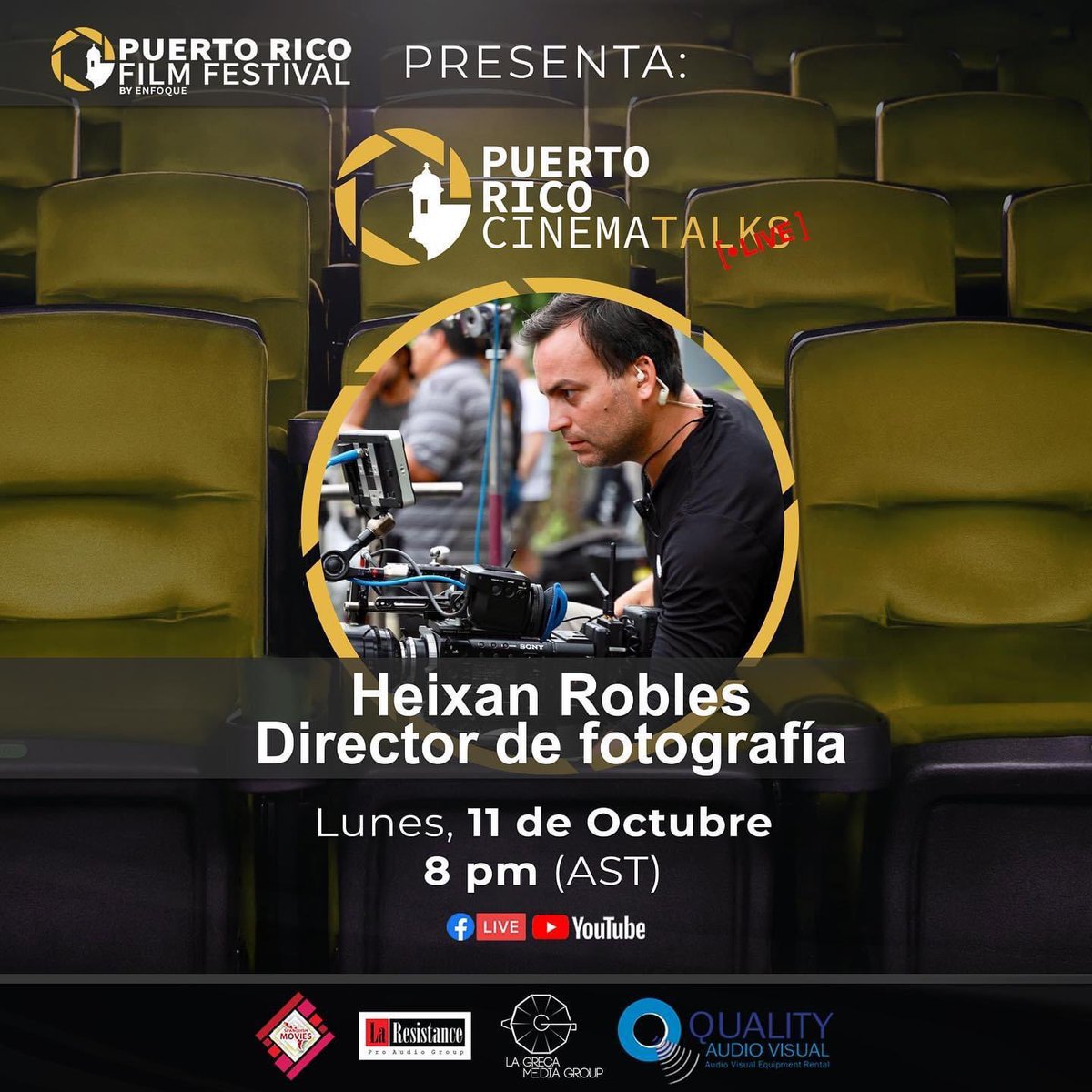 Cinemovida's tweet photo. El director de fotografía Heixan Robles hoy con el corillo de Puerto Rico Cinema Talks 🔥🔥🔥🔥

#ConeBoricua #CineMovida https://t.co/tMTQHwuQAV