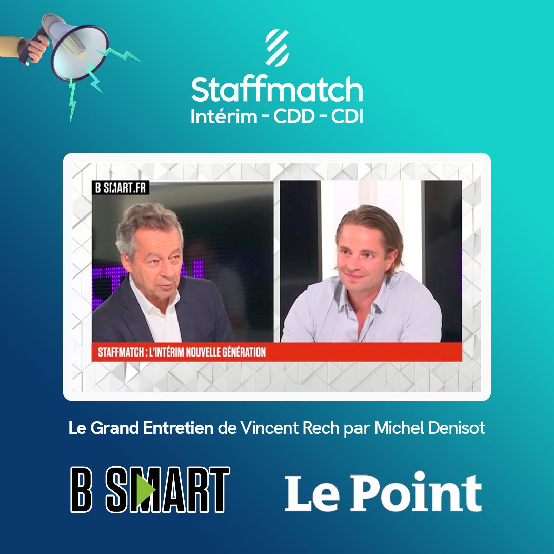 Nous sommes très heureux de vous partager le passage de notre président Vincent Rech, interviewé par Michel Denisot, dans l'émission 'Le Grand Entretien' sur @B_SMART_TV et @LePoint .🔝 bsmart.fr/video/9169-le-…