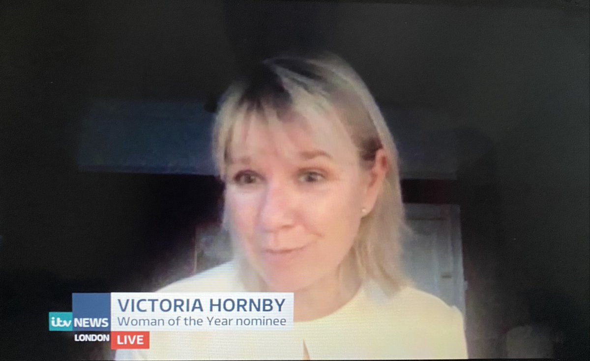 MHI_Charity's tweet photo. Our CEO Victoria Hornby spoke to @itvlondon about her @womenofyear nomination, ahead of the awards today. She thanked our volunteers for the wonderful mental health support they give through #Shout85258, including supporting key workers through the @OurFrontlineUK campaign. https://t.co/LTqOgZoUMI