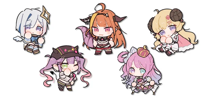 Chibi 4期生
💫👾🐉🍬🐏

#かなたーと #TOWART #みかじ絵 #ルーナート #つのまきあーと 