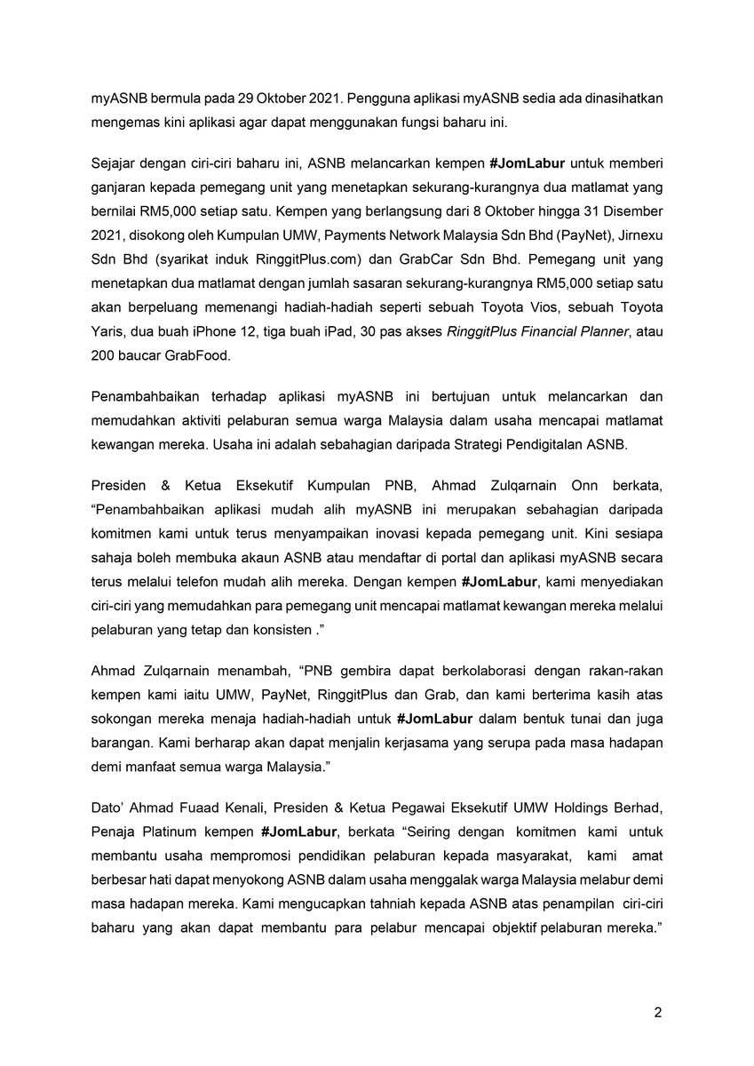 ASNBmy_official's tweet photo. ASNB melancarkan kemudahan pendaftaran akaun dalam talian dan onboarding pelanggan digital, serta fungsi pelaburan yang berasaskan matlamat dalam aplikasi mudah alih myASNB.
Info lanjut pendaftaran akaun: https://t.co/P3T5gCy07R
Info Target Labur: https://t.co/0lUw2tJJXr https://t.co/SxLqhCxfQ7