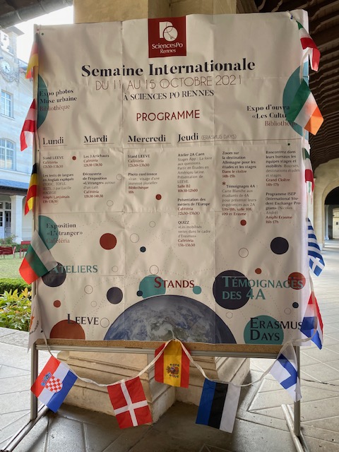 ScPoRennesRI's tweet photo. Lancement de la semaine internationale à @Sc_Po_Rennes, du 11 au 15 octobre 2021. https://t.co/R6Fc9oiw5H