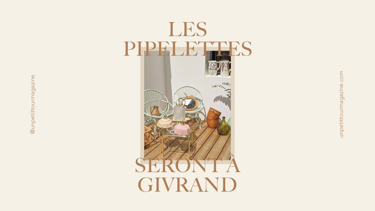Le prochain Pop Up des Pipelettes sera à Givrand! Trois nouvelles marques débarquent pour encore plus de mode, de déco et de beauté...

unpetittourmagazine.com/shopping/givra…

#UnPetitTourEnVendee
#PopUpLesPipelettes
#Givrand