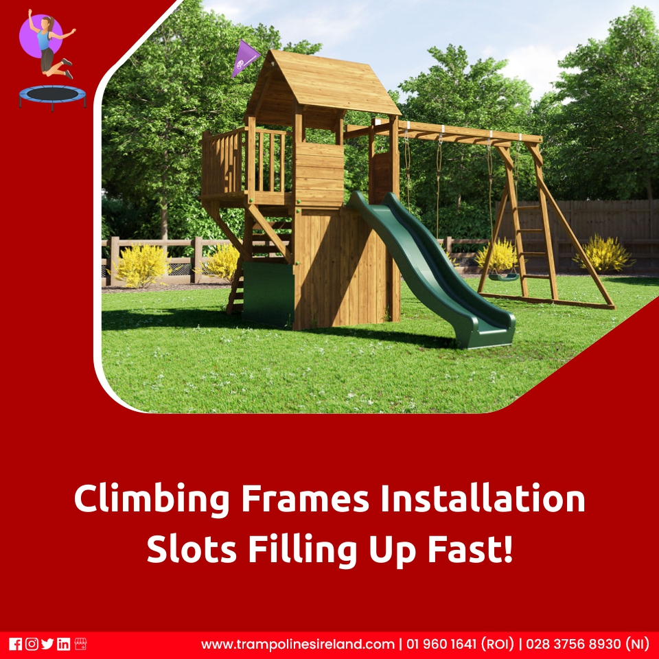 TrampolinesIre's tweet photo. 👉Do you want to make this Christmas full of joy and enthusiasm?😀

You can consider getting a climbing frame home. Book one with us today as XMAS delivery and installation slots are filling up fast!

https://t.co/3il88QCHIt

#trampoline #trampolinepark #TrampolineIreland https://t.co/ZYGvqsSam5