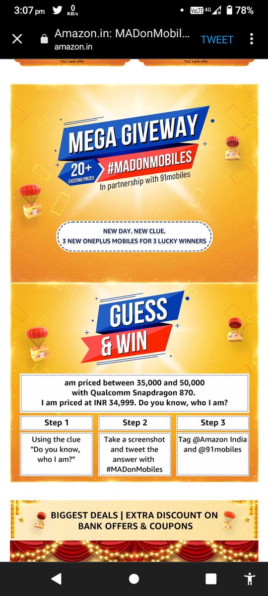 Pankajkr__'s tweet image. " Can you guess me ? "

Answer :- OnePlus 9R   ❤️

 #MADonMobiles 
#AmazonMADDealsOnMobiles

@amazonIN
@91mobiles