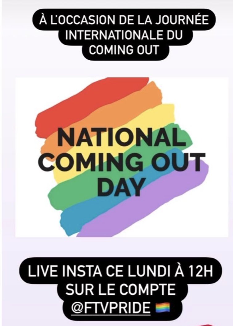 Goude_news's tweet photo. 🏳️🌈 A l'occasion du #nationalcommingoutday retrouve @alexgoude EN LIVE A 12H SUR LE LIVE DE @FTVpride via @instagram. Tu peux poser tes questions par mp ou en repondant la story dédiée . Live : https://t.co/i8dHuHiEwy https://t.co/sPupv9l0Kh