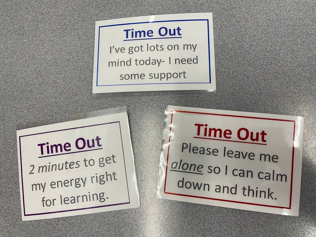 The WEC has a trauma informed approach to get the most learning out of students. We are trying new 'time out' cards to allow students the opportunity to get in the right frame of mind for learning.