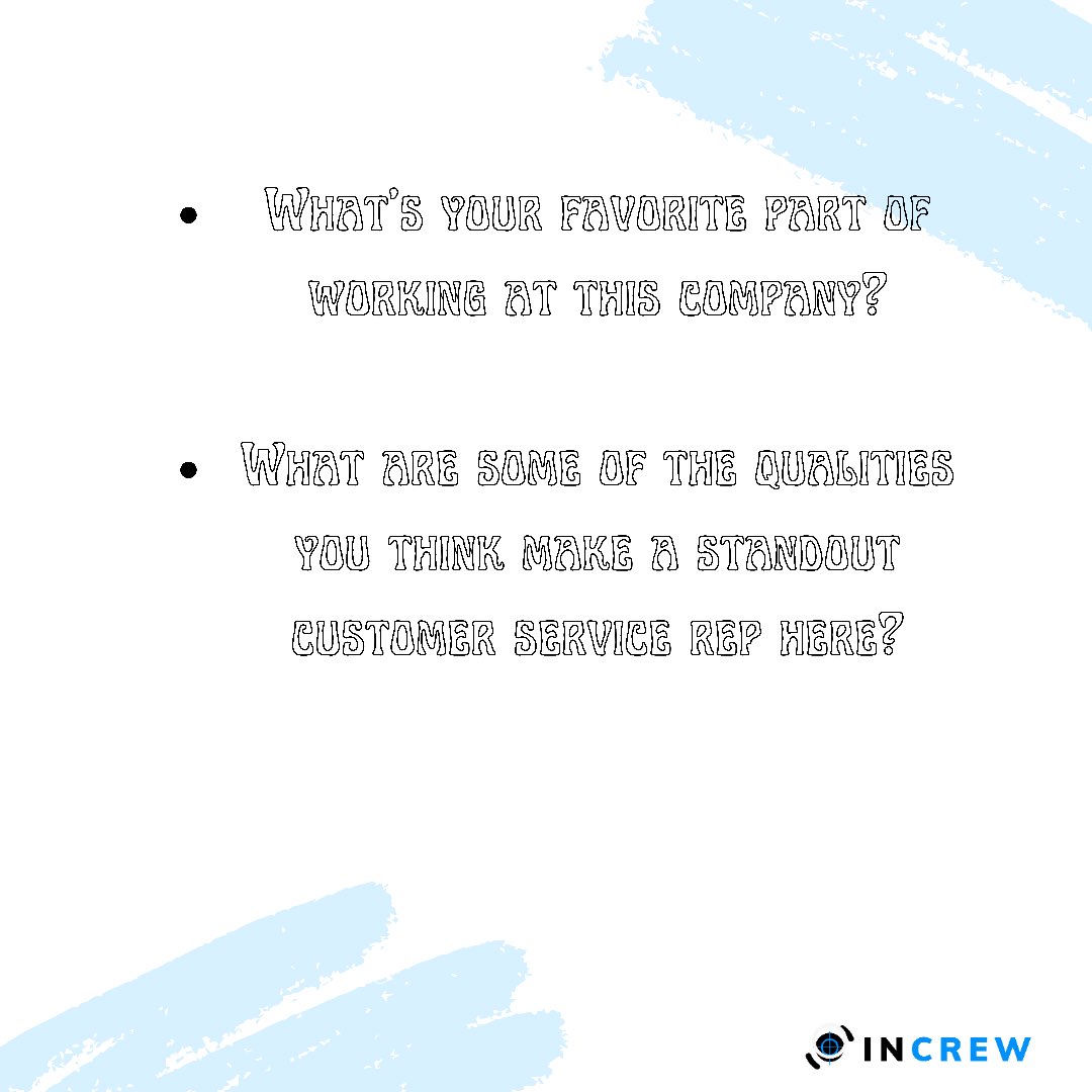 increwafrica's tweet photo. To make a good impression, it's wise to ask your interviewer some questions. You can ask about logistics, company culture, or specifics about customer service. Here are some options!
#increw #increwafrica #customerservice #customerappreciation #customerservice https://t.co/y1YkF9Fx1R