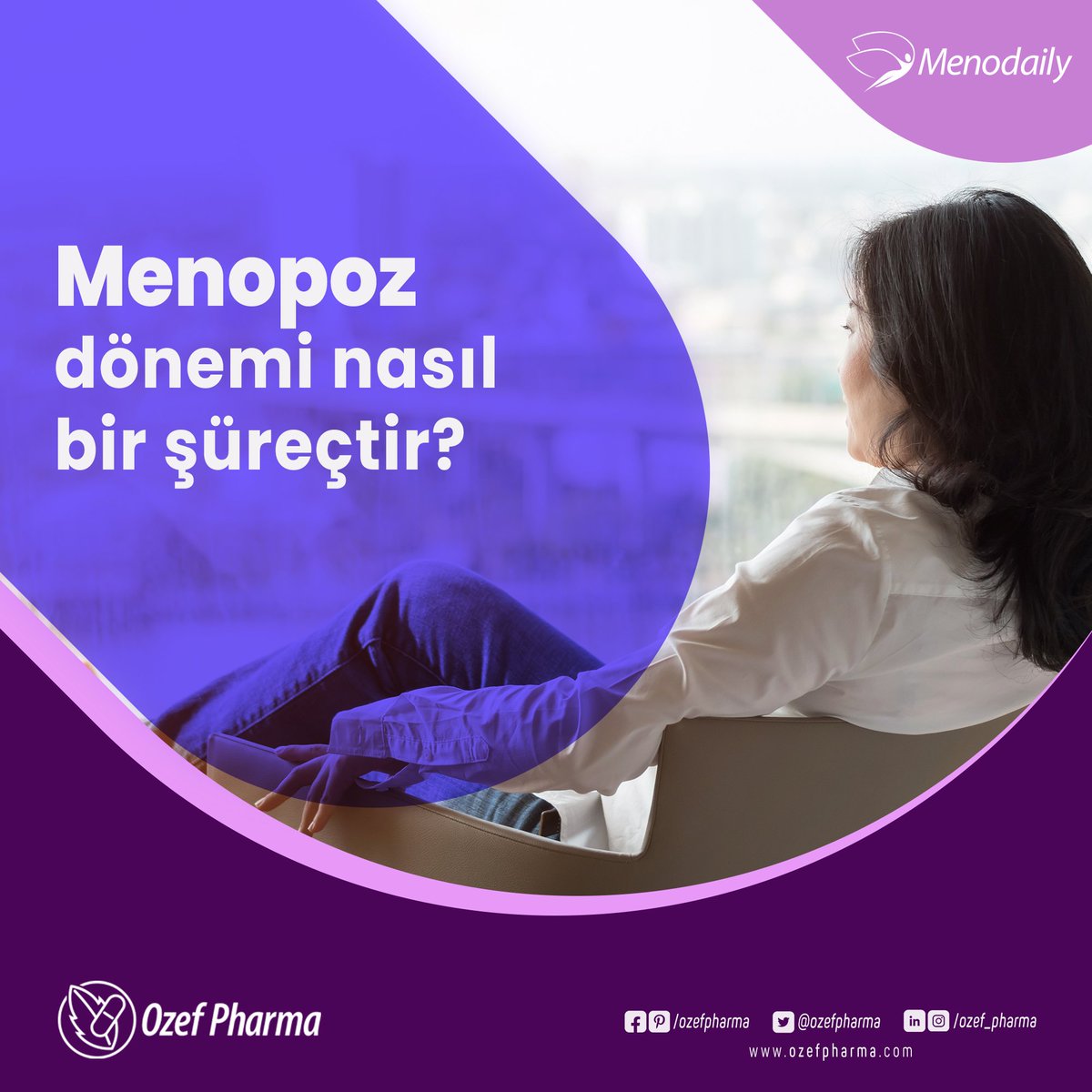 OzefPharma's tweet photo. Menopozun başlamasının birkaç nedeni olabilir. Bunlardan en yaygın olanı üreme hormonlarında yaşa bağlı olarak doğal azalma sayılmaktadır. Bireyler 30'lu yaşların sonlarına yaklaştığında yumurtalıklar menstrüasyonu düzenleyen hormonlar olan östrojeni ve progesteronu daha az... https://t.co/MTjke906N2
