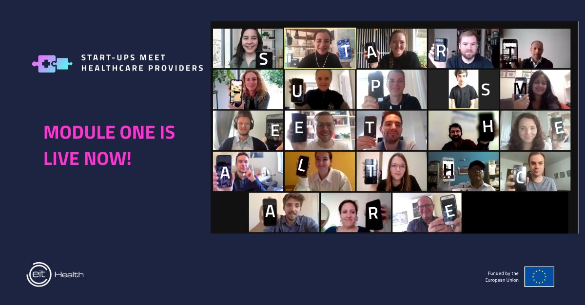 We officially kicked off #StartupsMeetHealthcareProviders2021 this morning! A full week of intense training is ahead of us, as we slowly prepare to meet the challenge owners in two weeks. 

The future of healthcare is looking bright!