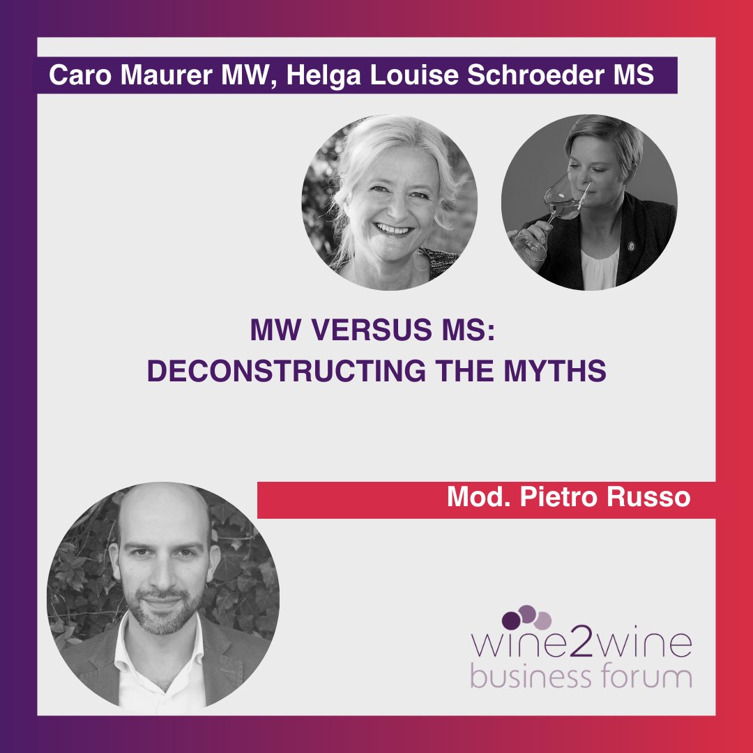 Master of Wine vs Master Sommelier: what are the myths behind these prestigious titles? 
<a href="/caromaurer/">Caro Maurer MW</a> <a href="/DonnafugataWine/">Donnafugata</a> 
#wine2wine2021 #sharingbusinessideas #winebusiness #wineindustry #winesector #wineforum #wineworld #wineprofessional #business #wine2wine #networking