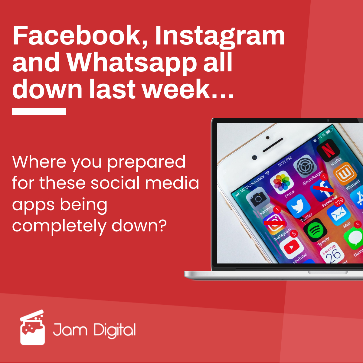 Facebook, Instagram and WhatsApp were all completely down last Monday. Was your business prepared or did it set you back at all last week?

Let us know how you were affected in the comments below⏬