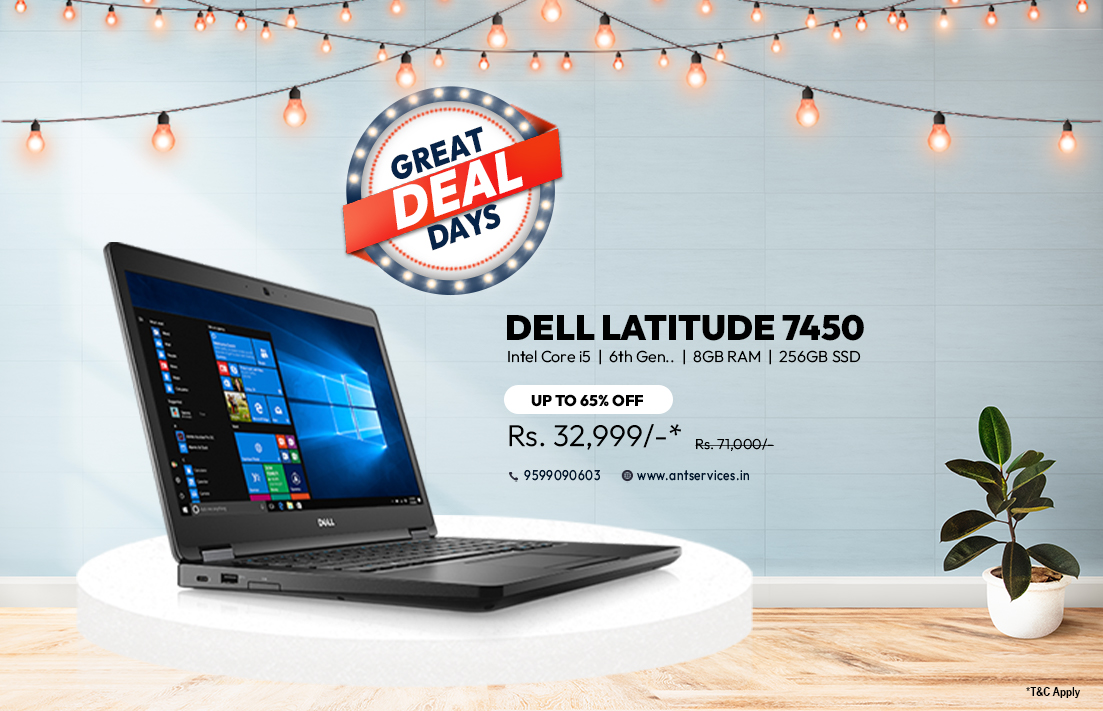 Great Deal Days Offer 5th...

#antsale #festivalsale #offers #greatdeals #greatoffers #refurbishedlaptops #refurbisheddesktop #sale2021 #workfromhome #dealdays