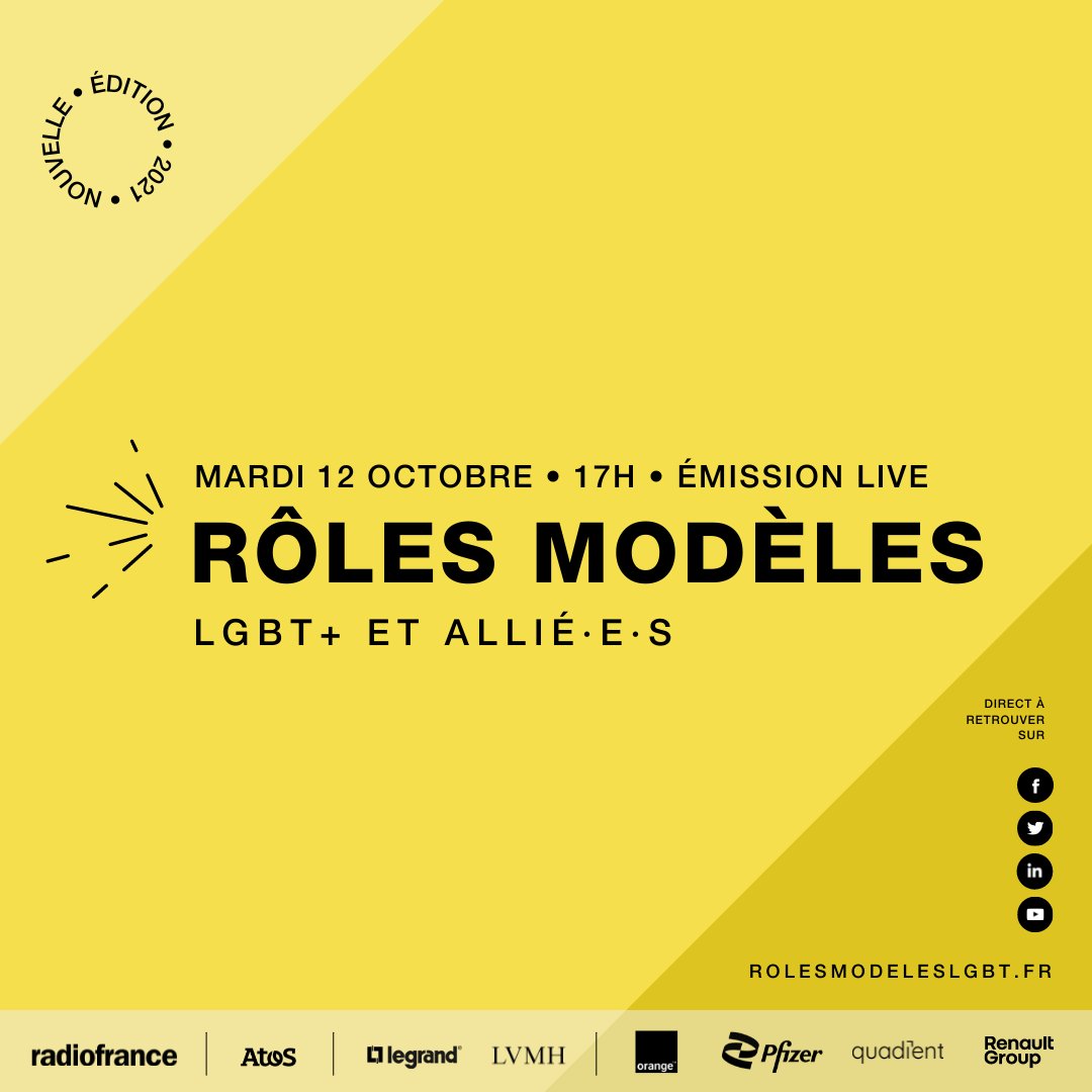 GroupeAudiens's tweet image. 🏳️‍🌈📅Audiens renouvelle sa participation à la cérémonie des #RolesModelesLGBT et Allié·e·s organisée par l’@AutreCercle.
Donnons ➕ de résonance à notre message en faveur de la visibilité des professionnel·le·s #LGBT+.
📺RDV demain à 17h : bit.ly/RM21LinkedIn 
#ComingOutDay