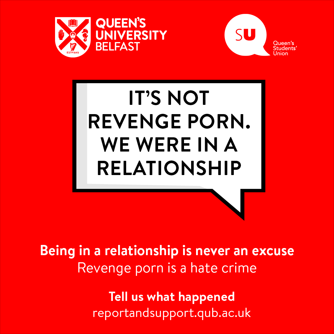QUBelfast's tweet photo. There’s no excuse for sexual misconduct, abuse, hate crimes, harassment or bullying. Together we can help stop them. If you’ve experienced any of these on campus, click here to find out how to speak to one of our advisors, or report it anonymously: https://t.co/0fR95J8E6o

@QUBSU https://t.co/JLw8t0b5dO
