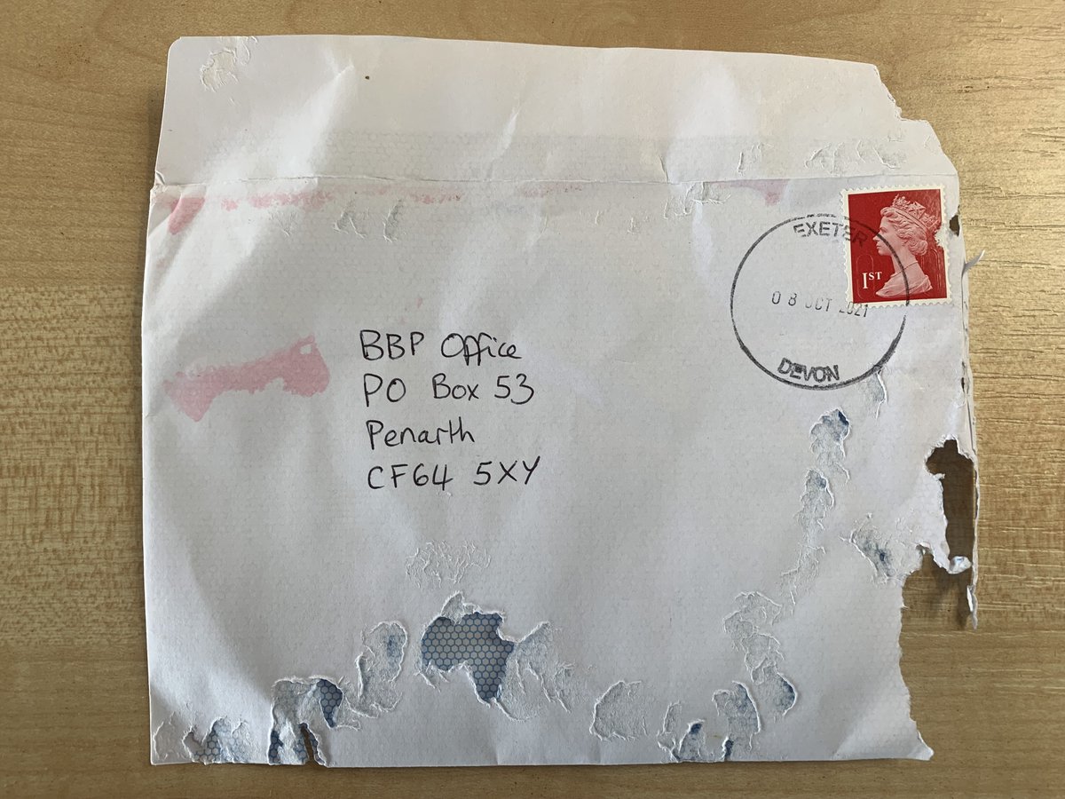 BBPRegistry's tweet photo. Well... this is a new one on us! @RoyalMail enclosed the letter below with a band's paperwork - please read &amp; have a good chuckle... ✉️ 

There's actually been a delay in registering a new player due to this unfortunate situation. Gives new meaning to the term "Snail Mail"... 🐌 https://t.co/HvmiB1p6Xo