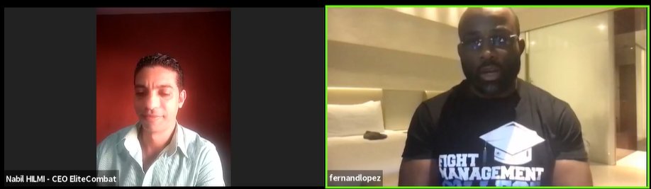 ELITECOMBAT5's tweet photo. Interview exclusive avec Fernand Lopez entraineur de ##cyrilgane et #francisngannou
📣 Interview exclusive avec Fernand Lopez en direct de #DUBAI avec notre C.E.O Nabil Hilmi 
https://t.co/4C0a1duEsW https://t.co/yuf4bVsIam