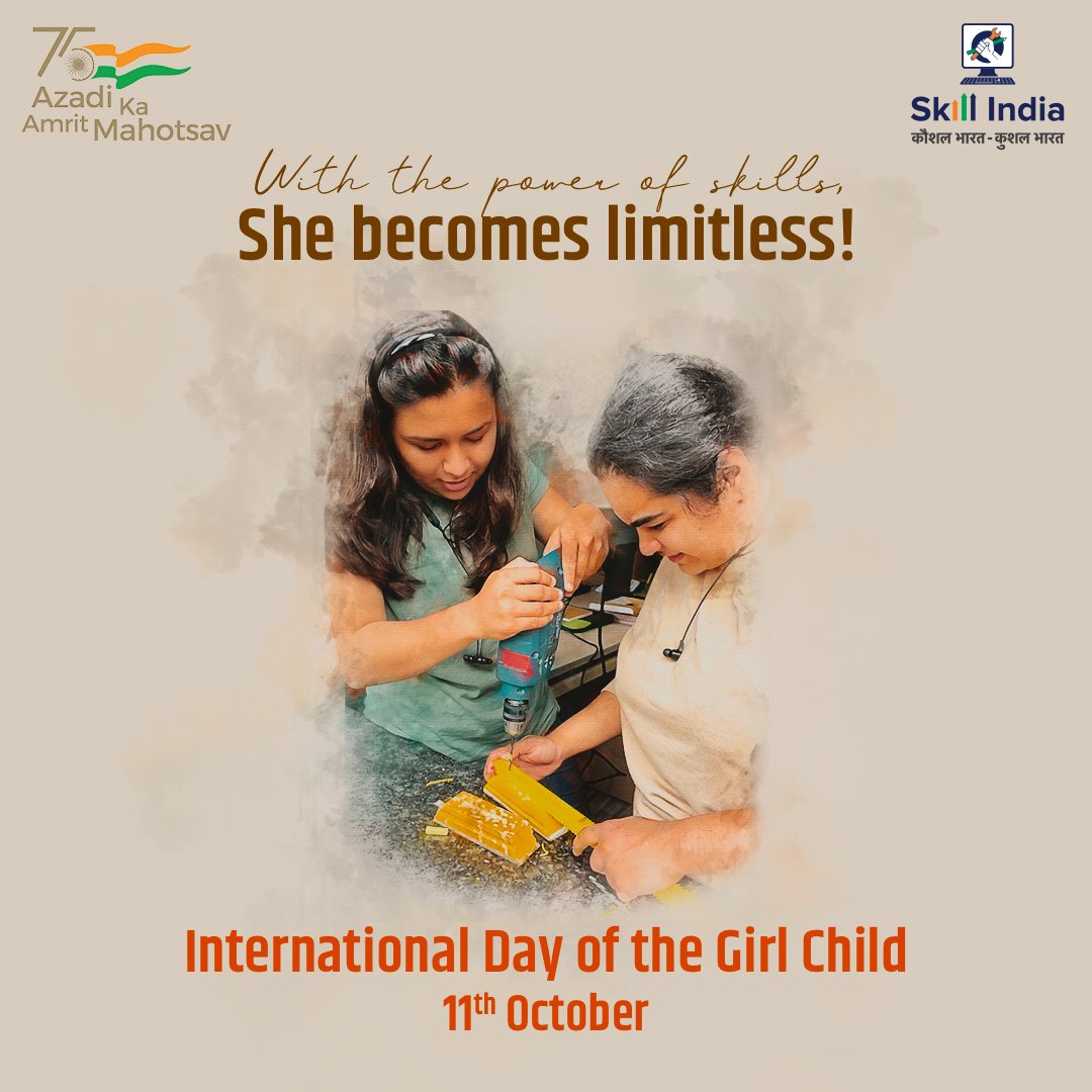 SkillGoa's tweet photo. Every girl has the right to live, learn, and pursue her ambitions! #InternationalDayOfGirlChild is a reminder to push her towards her goals and ensure they have equal rights and opportunities to shine. https://t.co/XzzTC0BRHG