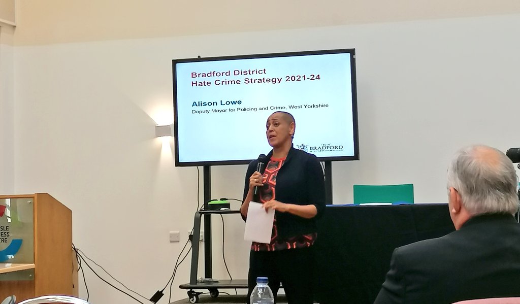 Race Equality Network (@network_race) on Twitter photo 'We are entitled to be here and be who we are.'
Fantastic to hear from <a href="/alison_4life/">Alison Lowe OBE</a> Deputy Mayor for Policing and Crime, West Yorkshire.
'As a region, as West Yorkshire, we are second to none and we need to remember that.'
#NoPlaceForHate #HCAW 'We are entitled to be here and be who we are.'
Fantastic to hear from <a href="/alison_4life/">Alison Lowe OBE</a> Deputy Mayor for Policing and Crime, West Yorkshire.
'As a region, as West Yorkshire, we are second to none and we need to remember that.'
#NoPlaceForHate #HCAW