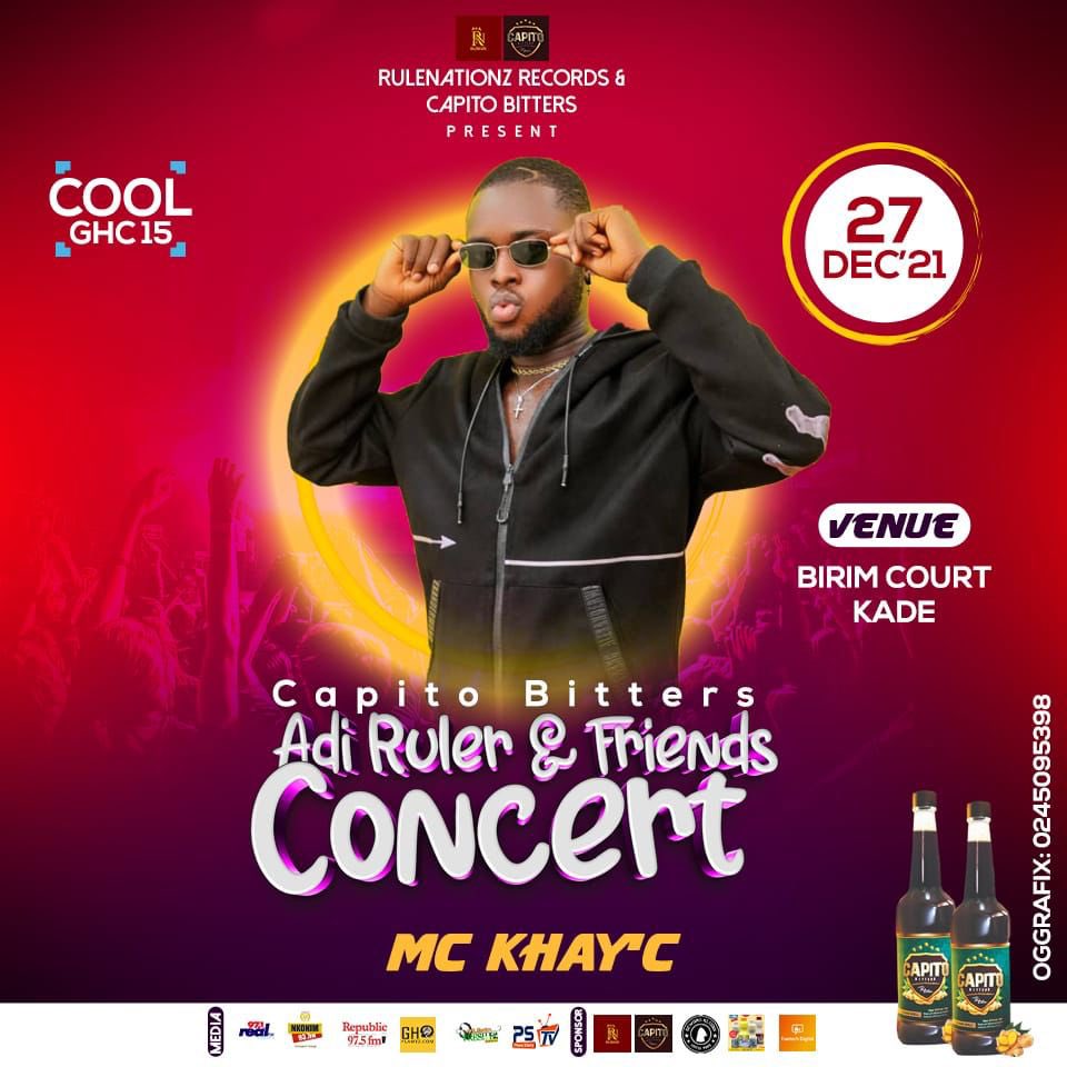 KhayC12's tweet photo. All is set for the Xplosion
#adiruler and friends concert
Birim Court Restaraunt
Capito Bitters
Yomi Yoghurt
Salamatu Special Burkina
#rulenationz https://t.co/fNLseTSxDz