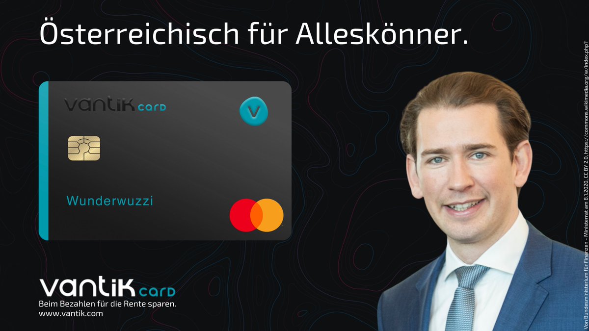 Wunderwuzzi - österreichisch umgangssprachlich für Alleskönner.

Mit der Vantikcard kannst du immer deinen Wunsch-Namen wählen, auch wenn du in echt nicht alles kannst.

#kurz #wunderwuzzi #österreich #vantikcard