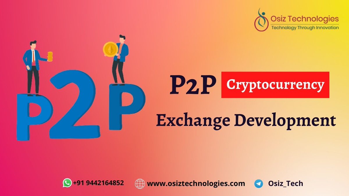 Osiztech's tweet image. #Osiz is a leading #p2pcryptoexchangedevelopment company that provides a #p2pcryptoexchangewebsite with cutting-edge technology, premium features, and rich functionality, customizable according to your business demands.
To know more info>>> buff.ly/3hVjDXz