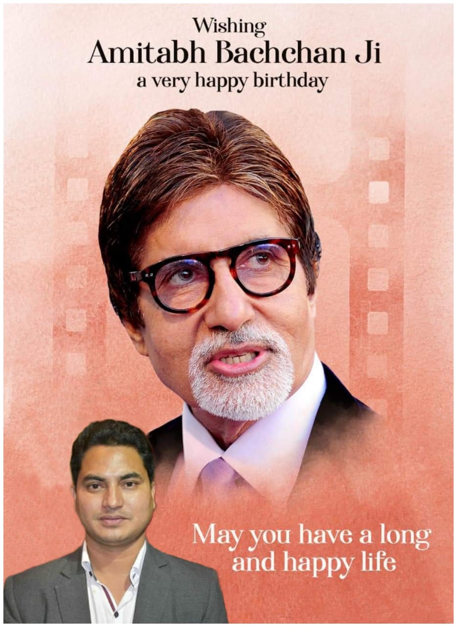 Wishing Amitabh Bachchan Ji a very happy birthday. May you have a long and happy life..  