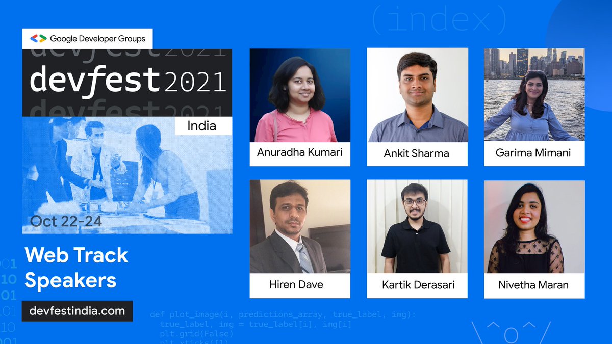 Despite of so many options, web is the most exciting platform! ✨

Introducing <a href="/miracle_404/">Anuradha Kumari</a>, <a href="/ankitsharma_007/">Ankit | MVP | GDE</a>, Garima Mimani, <a href="/hjdave/">Hiren Dave</a> , <a href="/kartik_derasari/">Kartik Derasari</a> &amp; <a href="/NivethaMaran/">Nivetha Maran</a> as speakers for the web track! 💯

🔗 youtube.com/watch?v=FgWg0o…

#DevFest #DevFest2021 #GDG #Community #speakers