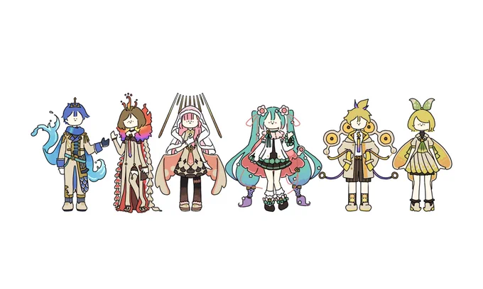 #マジカルミライ2021
みんなで集合〜💧🔥✨🌸⚡️🍃 