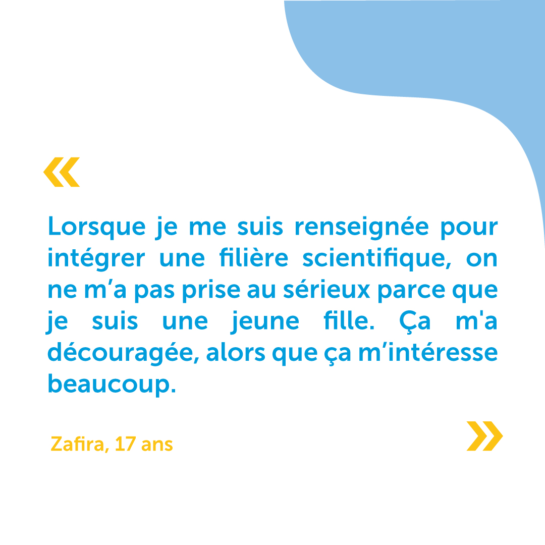 RevellesAsso's tweet photo. Découvrez la prise de parole de Zafira, qui s'exprime sur les biais d'orientation sexistes notamment dans les métiers de la #tech et des #sciences 👩🔬💻 #womenintech #rvltech #womeninscience. https://t.co/Ji8xdWMtJu