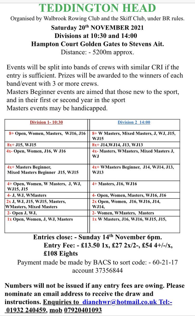 HeadTeddington's tweet photo. Entries are now open on BROE for this year’s event. https://t.co/L3RV9nITdj