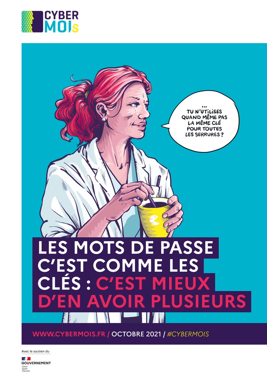 ANSSI_FR's tweet image. [#LundiMotivation] Et vous ? Vous utilisez quoi pour vous vos #motsdepasse ? 🔐#cybermois #cybersécurité #SSI #ANSSI #numerique 

Pour plus d’informations, n’hésitez pas à consulter la page.👉 cybermois.fr