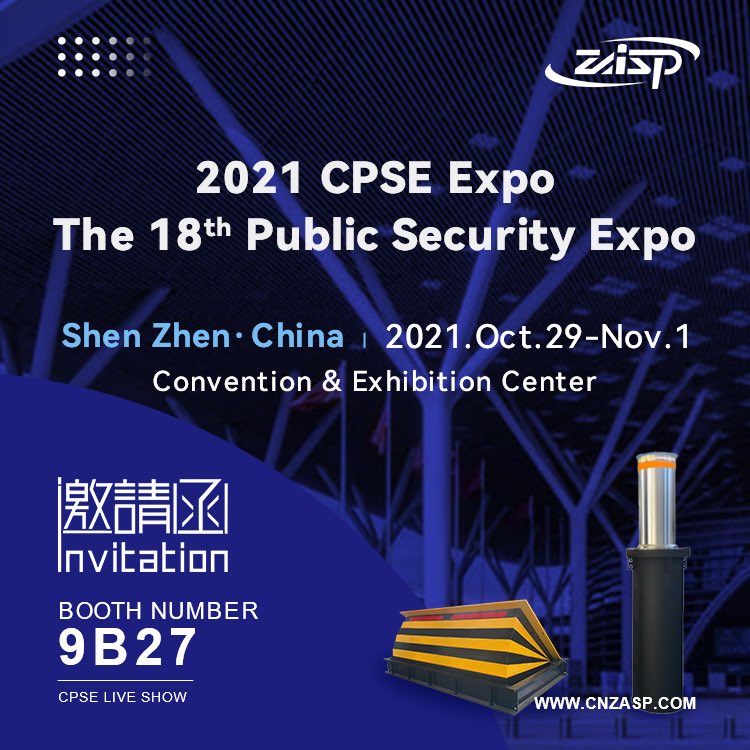 Welcome to visit us at 9B27 Shenzhen on 2021.Oct.29-Nov.1😊🤝✌️

#exhibition #hvm #barrier #securitybarrier #ZASP #Shenzhen #CPSE #bollards #automaticbollards #safety #roadblocker #wedgebarrier #perimeterprotection #securitysolution #China