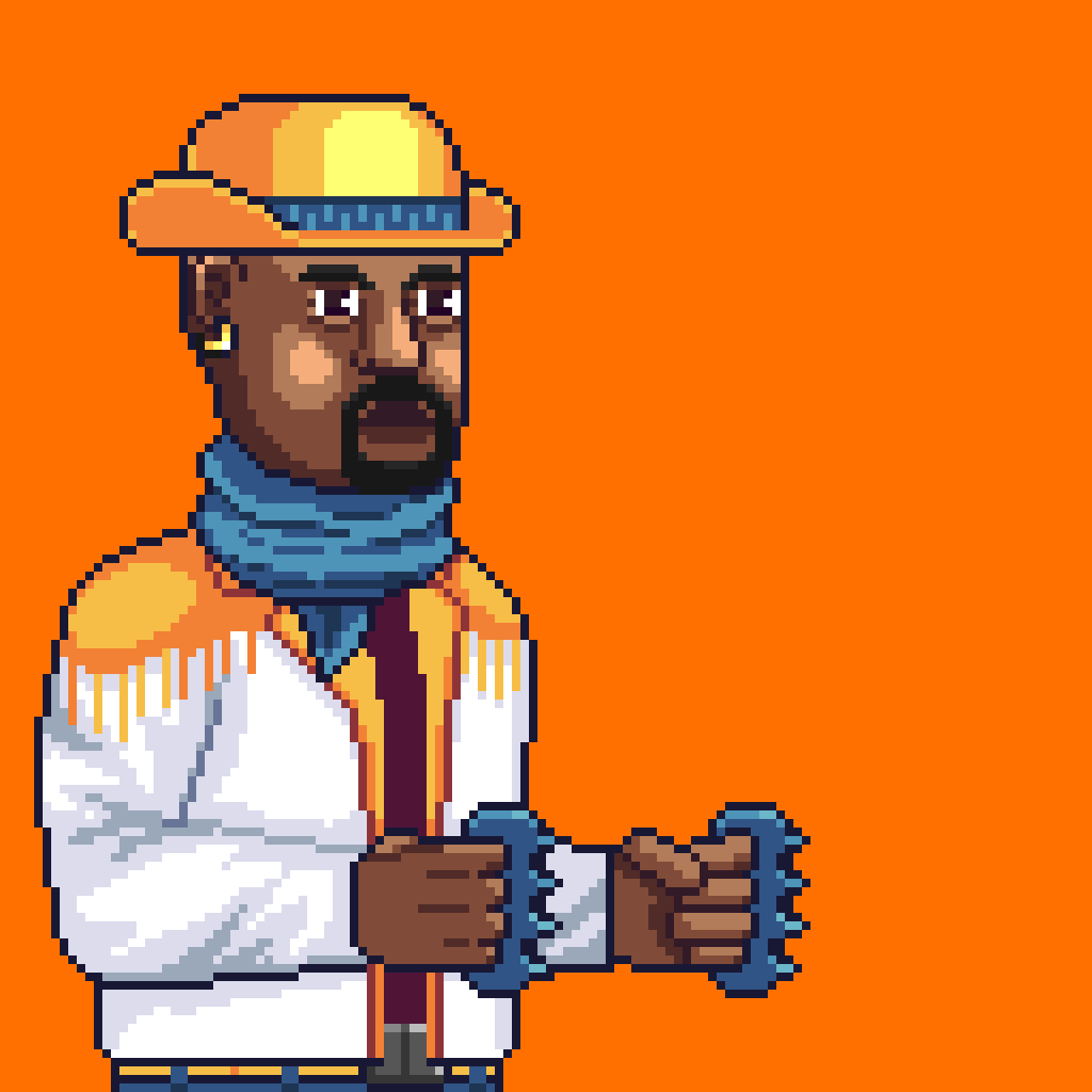 Howdy <a href="/kanyewest/">ye</a> 

Musician, designer, artist, entrepreneur, and now gunslinger. He's got big dreams but even bigger bravado. 

This super rare 1/1 Yeezy Cowboy will only be available on the 15th of October at our Crypto Cowboys pre-sale. 

Tag someone who would love this #nft