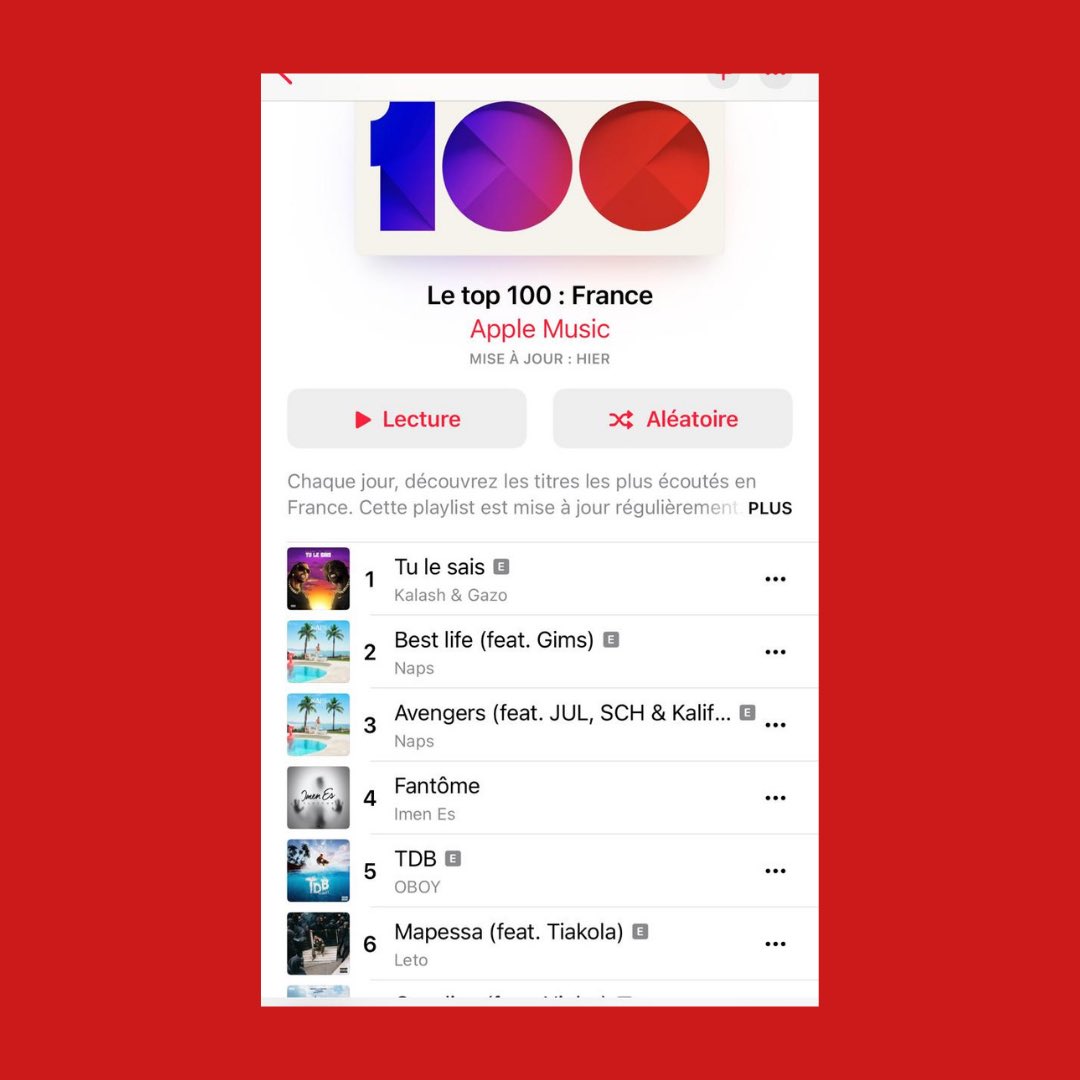spectafb's tweet photo. Kalash feat Gazo est actuellement le son le plus streamé sur Apple Music dans toute la France ! 🔴🟢⚫️ #LaDictature https://t.co/kCuTMaTOWo