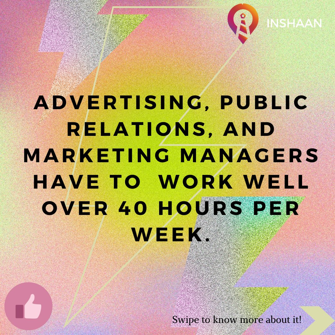 InshaanC's tweet photo. Marketing often appeals to not only creative thinkers but also numbers-minded statisticians. While many jobs in marketing are appealing, keep in mind that you must be willing to work long hours and not mind working evenings and/or weekends. marketing #marketingdigital #business https://t.co/UUZ3hucuwj