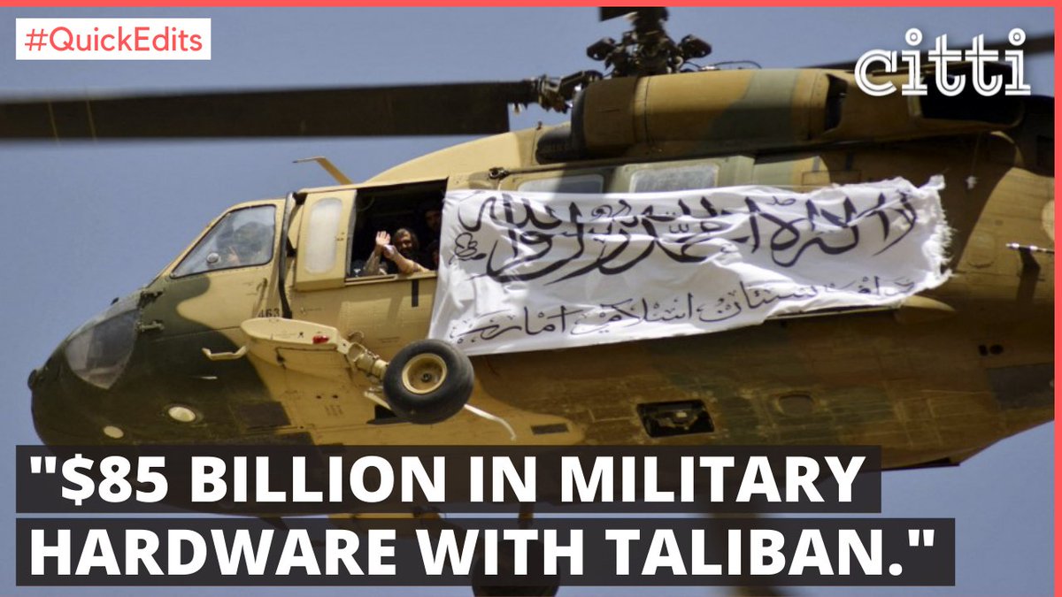 'Biden left $85 billion of military equipment in Afghanistan. The Taliban now have that.' Michael Johns | Watch: youtu.be/YTW0xKNs5GE

Follow us | citti.net | @michaeljohns #TalibanTakeover #USMilitary