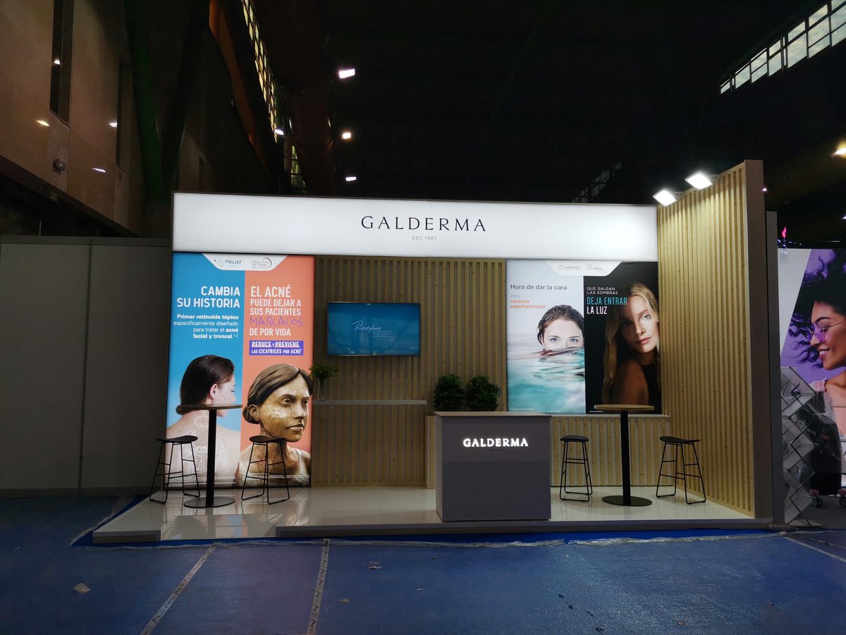 InusualEvents's tweet photo. Congreso GEDET. FYCMA del 7 al 9 de octubre. Stand GALDERMA #stand #decoración #vinilación #dermatología #congreso #reunión #piel #estética #pielsana #cuidadodelapiel #Galderma #inusual #inusualevents #inusualdigital #nadanospara https://t.co/h5HK41RP4C