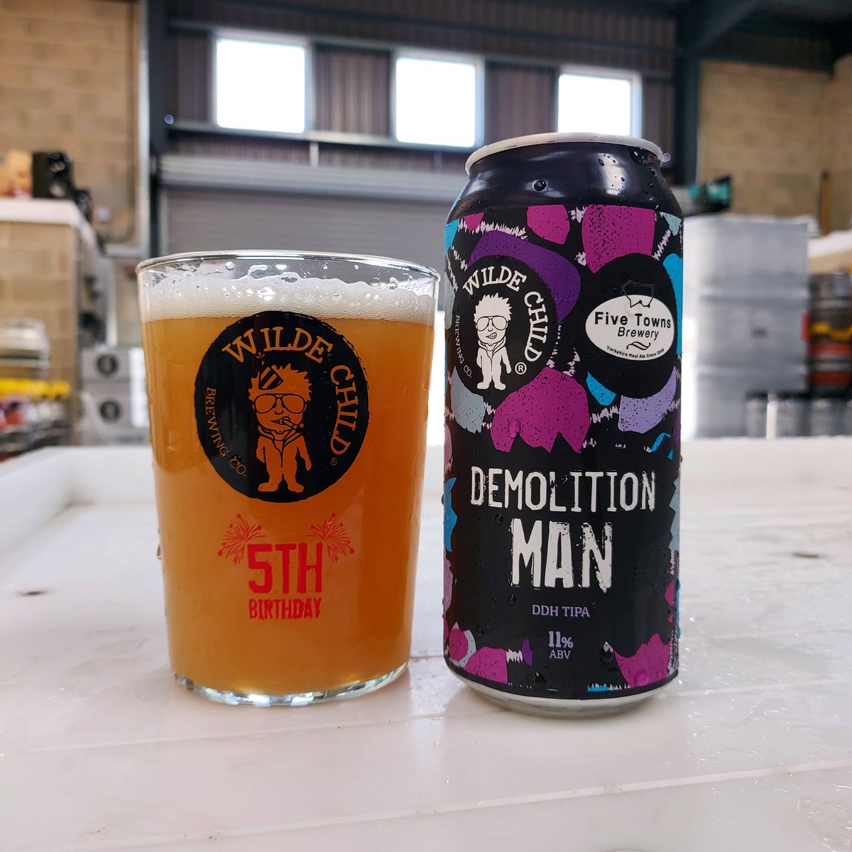 Demolition Man 11% DDH TIPA is making its way into cans as we speak. 24 grams of Nelson, Azacca & Simcoe go into it. This will be available on draft at the upcoming 5th Birthday bash so for tickets, head to; wildechildbrewing.eventcube.io and grab them now before they're gone.